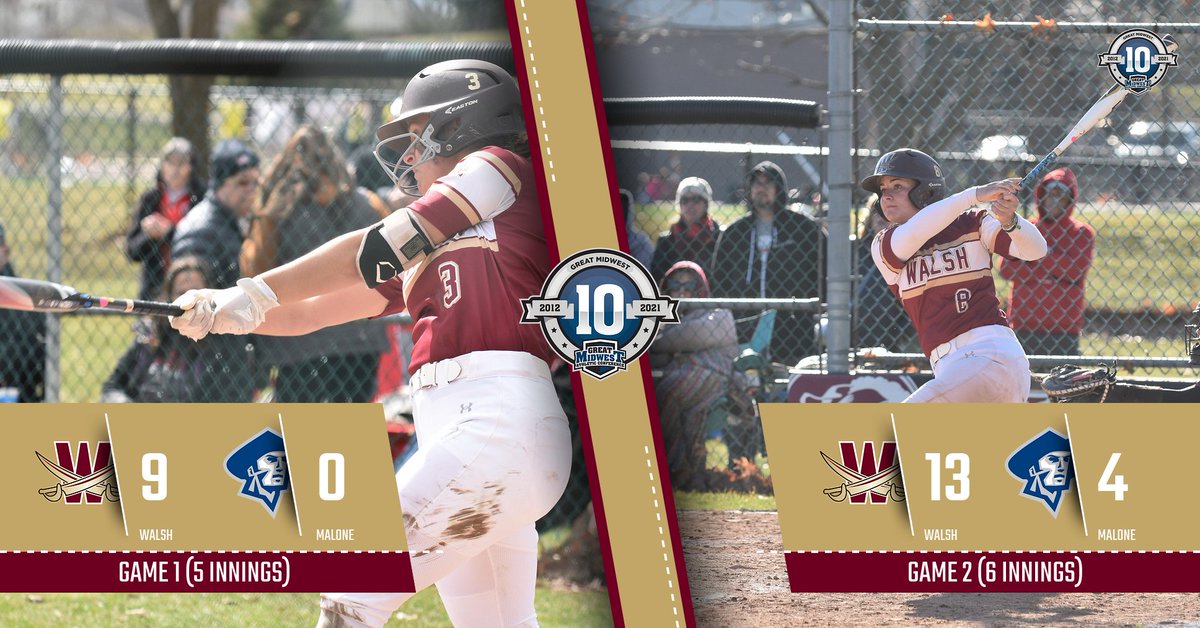 SOFT | <a href="/WalshUSoftball/">Walsh Softball</a> sweeps Malone with an offensive onslaught! Walsh tallied 22 runs on 26 hits, including extra-base hits! Back at it at Tiffin tomorrow. #SwordsUp