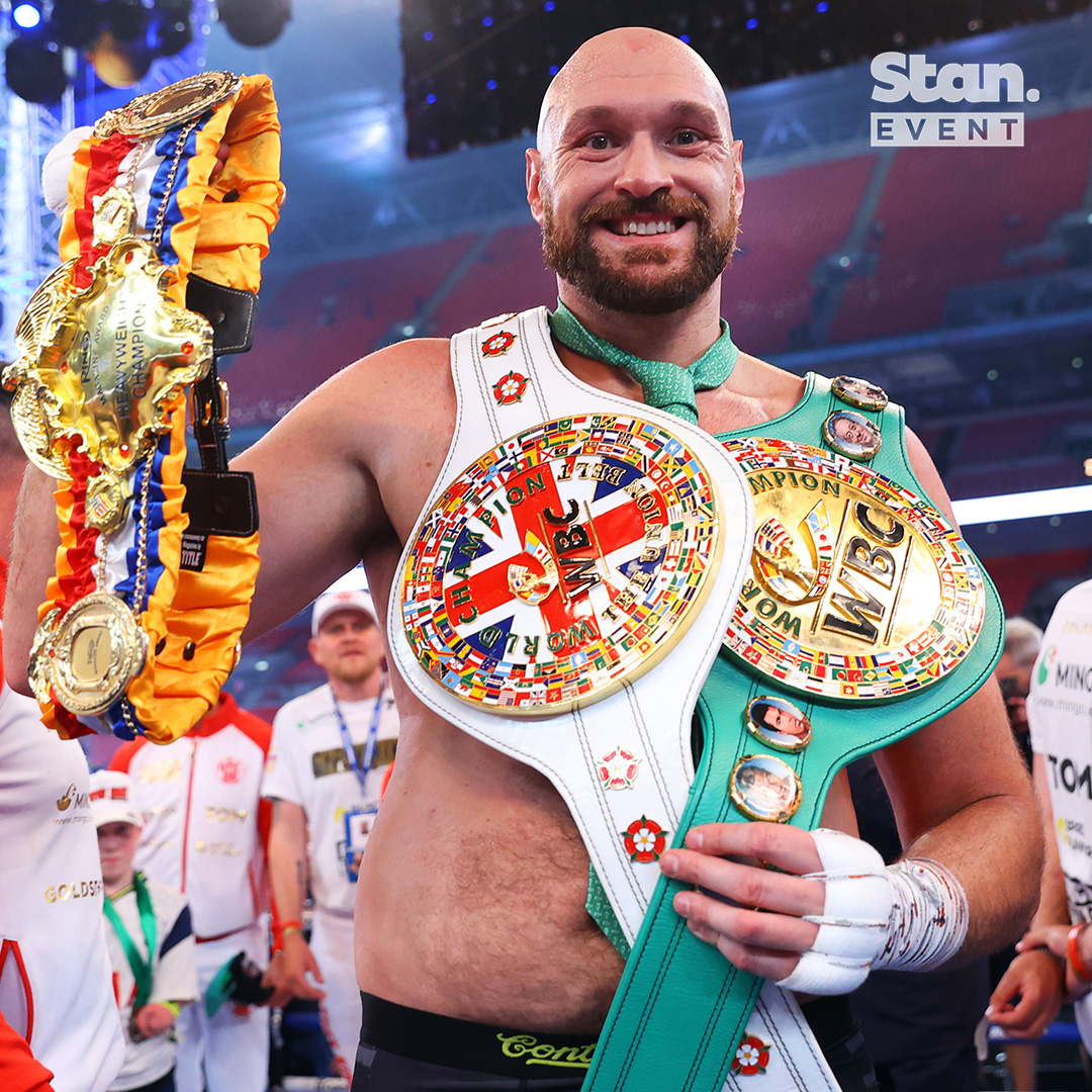 StanSportAU's tweet photo. The King @Tyson_Fury 👑
#StanEvent #FuryWhyte https://t.co/WtA8opuinP