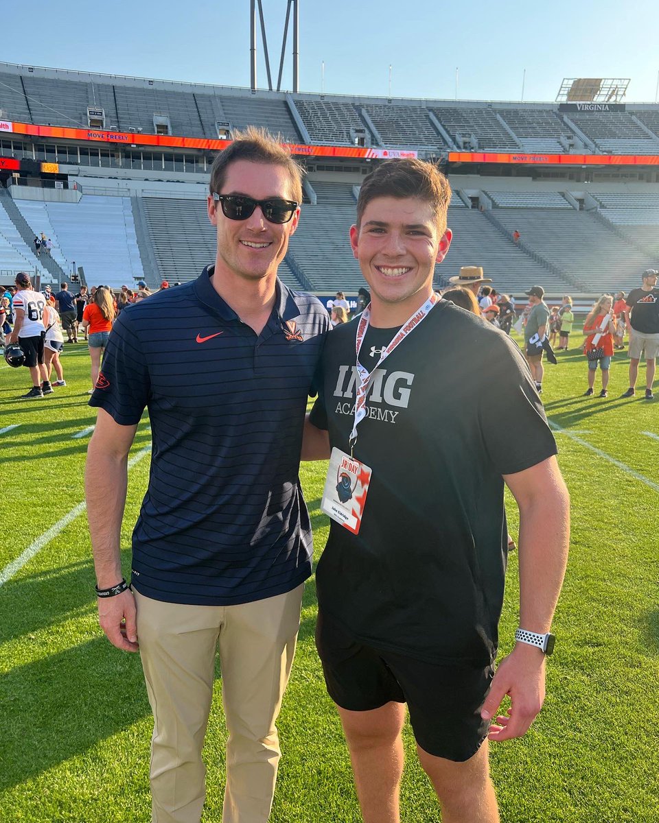 JakeEldridge_'s tweet photo. Thank you to @drewmeyer5 and @UVAFootball for a great spring game visit today! @TheChrisRubio @_thebillymiller https://t.co/EDcceUvghh