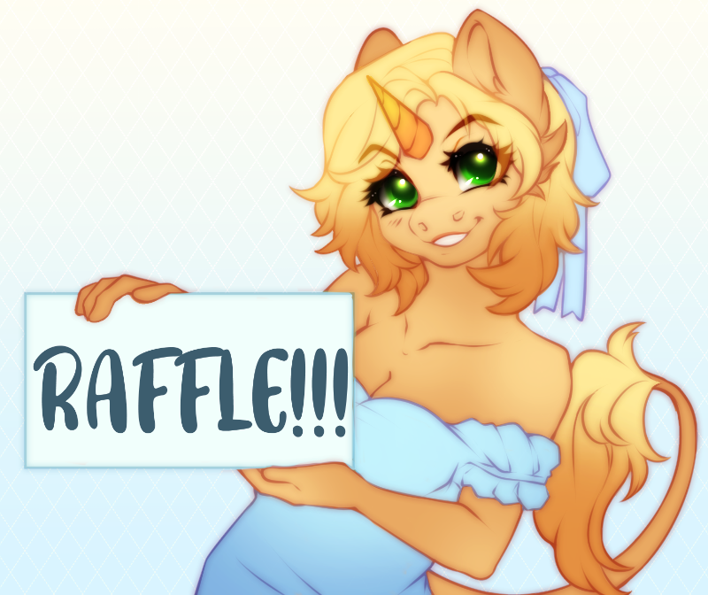 Art Raffle!

⭐️Must be a follower!
⭐️Retweet this tweet! (No quote retweets)
⭐️Comment a character you'd like drawn if you win! (Can be pony, furry, human, whatever! NO NSFW IMAGES)

Winner will get a free full body/shaded piece of their character!