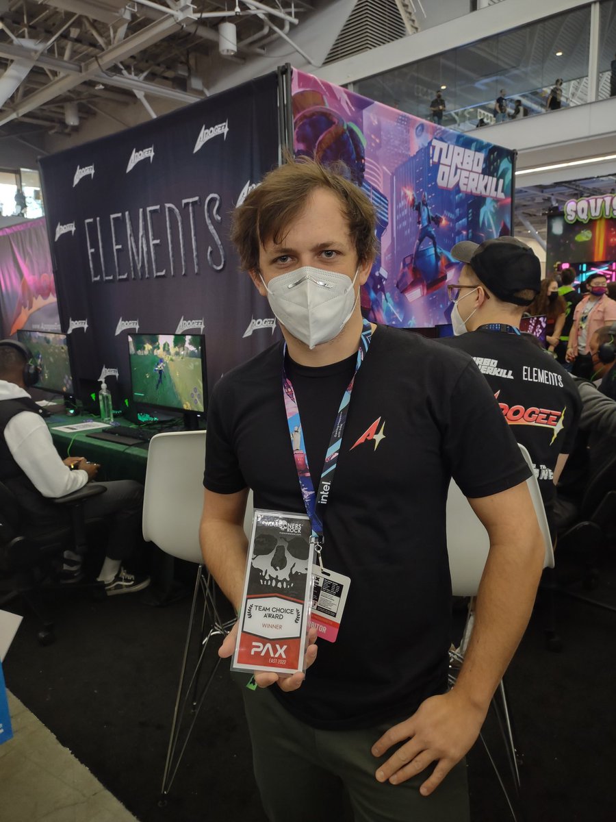 jehuty88's tweet photo. Today, I and @H2OAcidic awarded @Apogee_Ent and @turbo_overkill the Team Choice Award. Turbo Overkill is an incredible euphoric FPS, filled with the DNA of 90s cyberpunk and futurism. From the chainsaw in the leg to the duel-wielding uzis, Turbo Overkill is excellent. #PAXEast https://t.co/GtnJoqApKH