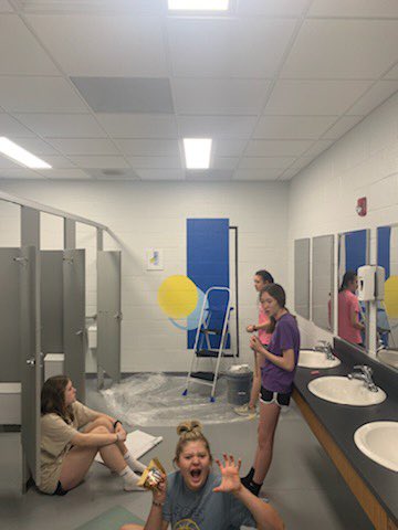 bmsliberators's tweet photo. Our amazing NJHS students have spent the last two days working on murals in the bathrooms that will inspire and motivate our Liberators for years to come! Great work 💪💪 #LiberatorStrong #BMSisBEST https://t.co/xefB24Exgq