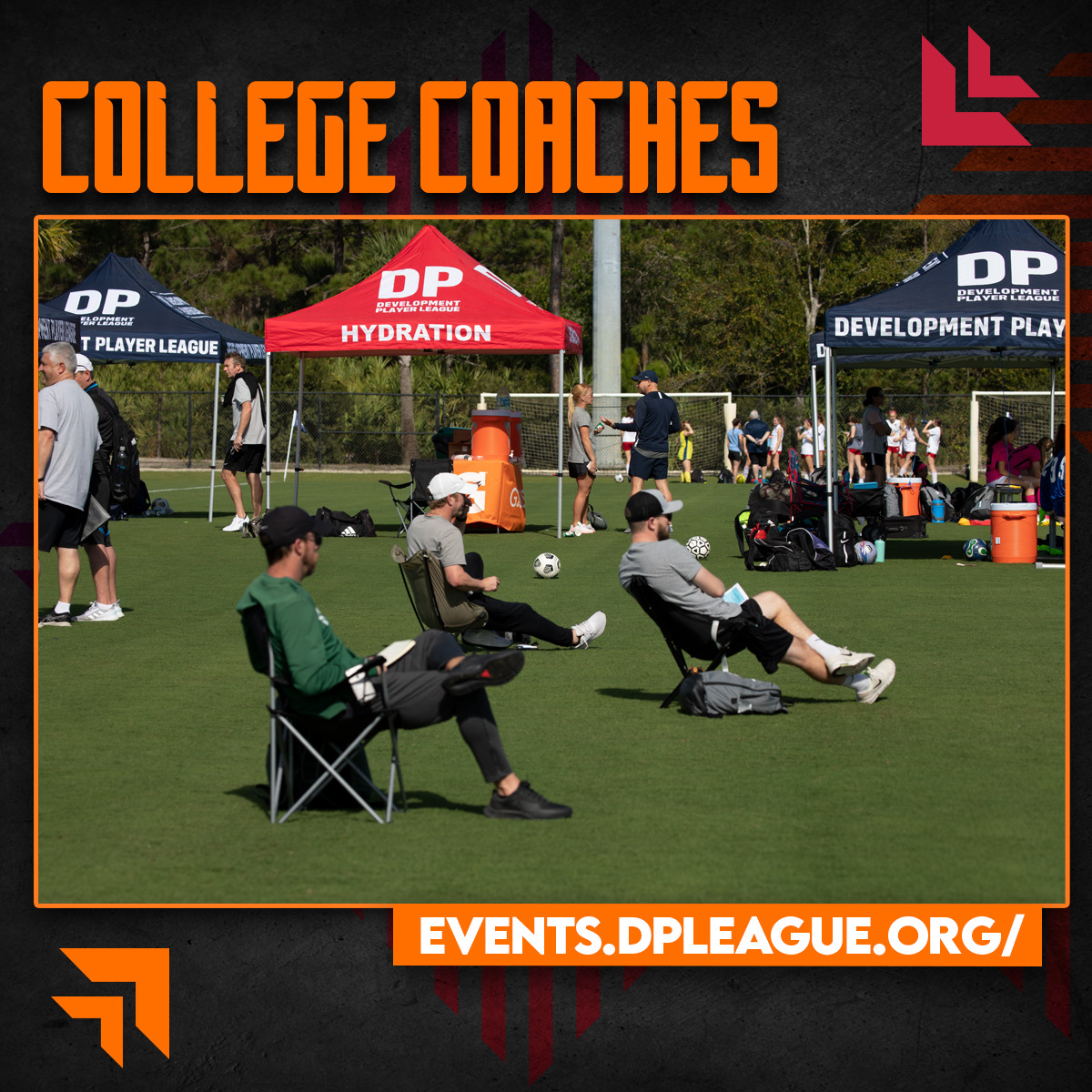 DP_League's tweet photo. At https://t.co/LVNgId3Bxt you can find our latest updated list of COLLEGE COACHES who will be in attendance at the #DPLCA22 🐻⚽️✨

Explore D1-D3 options at schools from California, Florida, New England and BEYOND and earn your First Impressions today! 🔗✨ 

#EVERYTHINGEARNED https://t.co/IsUCTt1Hkb
