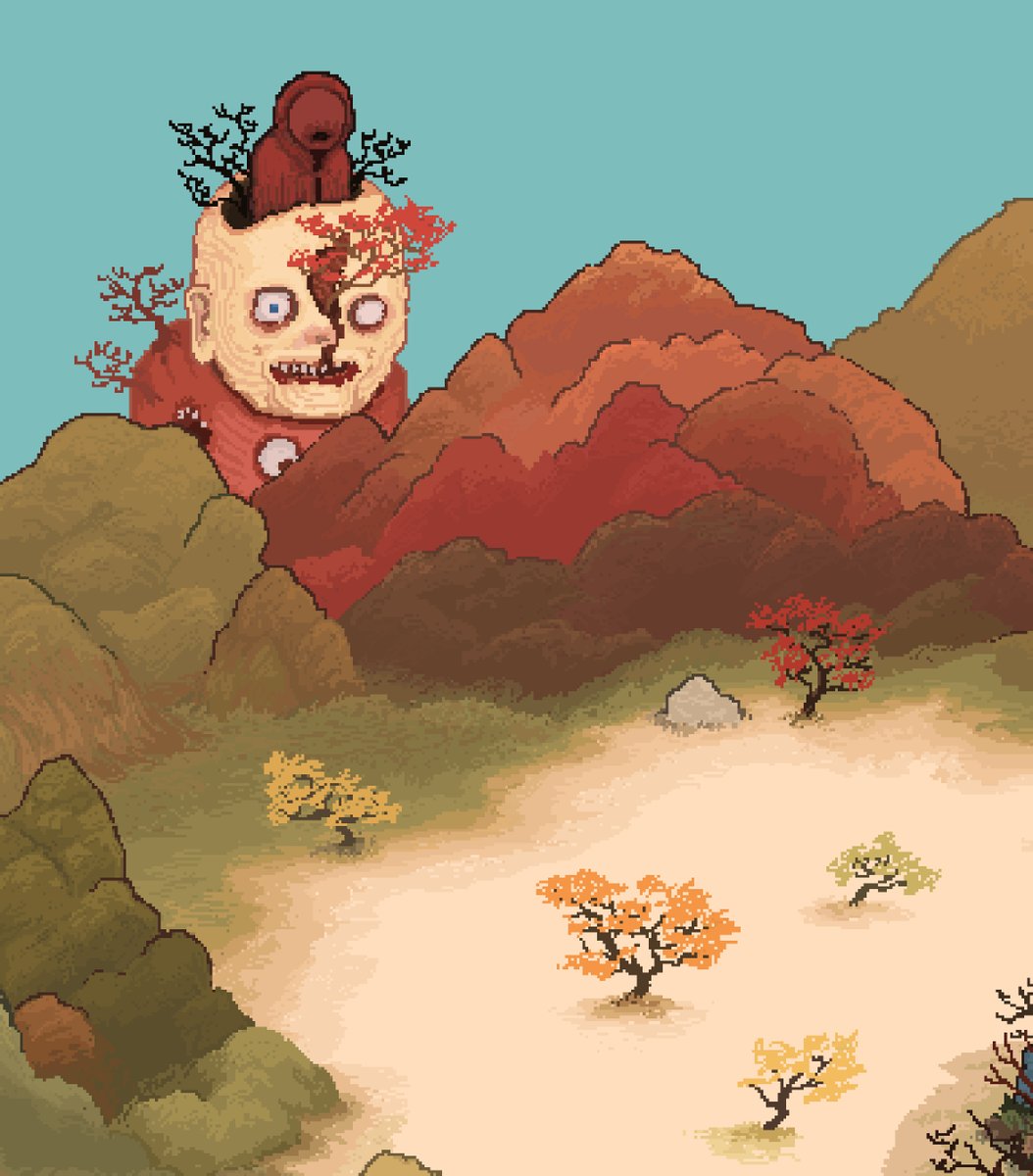 Deevs_game's tweet photo. A creature lurking behind the red mountain, waiting for you...
"Deevs video game"
#deevs #Developers #gamedev #gamer #game #indiedev #indiegame #IndieGameDev #indiegamedeveloper #indiedevhour #pixelart #art #unity #indiegames #gamingcommunity https://t.co/ziWQ0sNbwE