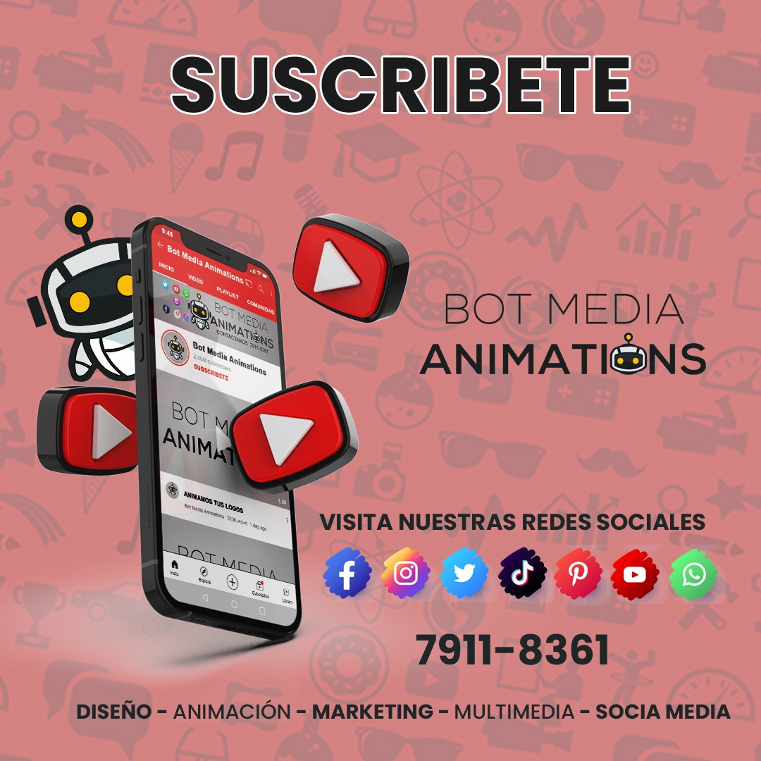 bot_animations's tweet photo. Visita nuestras #redessociales y conoce más sobre nuestros servicios:

☑️ Marketing Digital
☑️ Diseño gráfico
☑️ Multimedia
☑️ Animación
☑️ Spots Publicitarios

Cotizá ahora al (503) 7911-8361 📱

#marketingdigital #animacion #psd #socialmediamanager #ai #flowers #likeforlike https://t.co/qrgnD7GCbP