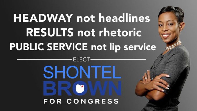 Deemoney521's tweet photo. #OH11 Rep. Shontel Brown delivers for her district. Her Opponent #GrifterTurner talks & talks & fundraises but NEVER accomplishes anything. #Talkischeap Re Elect Shontel Brown !! #ResultsNotRhetoric!! https://t.co/4ZZsWmthHI