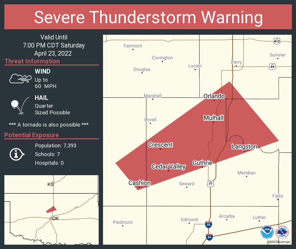NWS Severe Tstorm on Twitter "Severe Thunderstorm Warning including