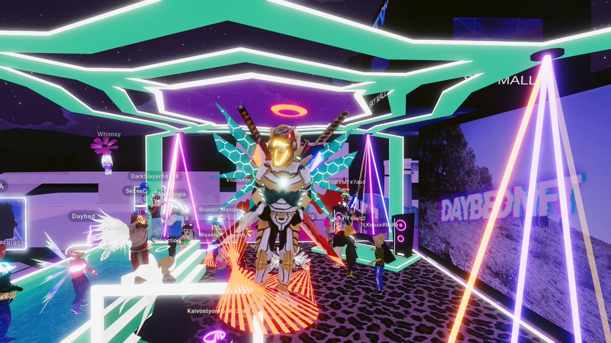 Dancing the night away at the <a href="/DaybedNFT/">BoredApe6328.eth 🍌</a> launch party! <a href="/decentraland/">Decentraland</a> play.decentraland.org/?island=I5jxid… #metaverse #mana #nft #bayc