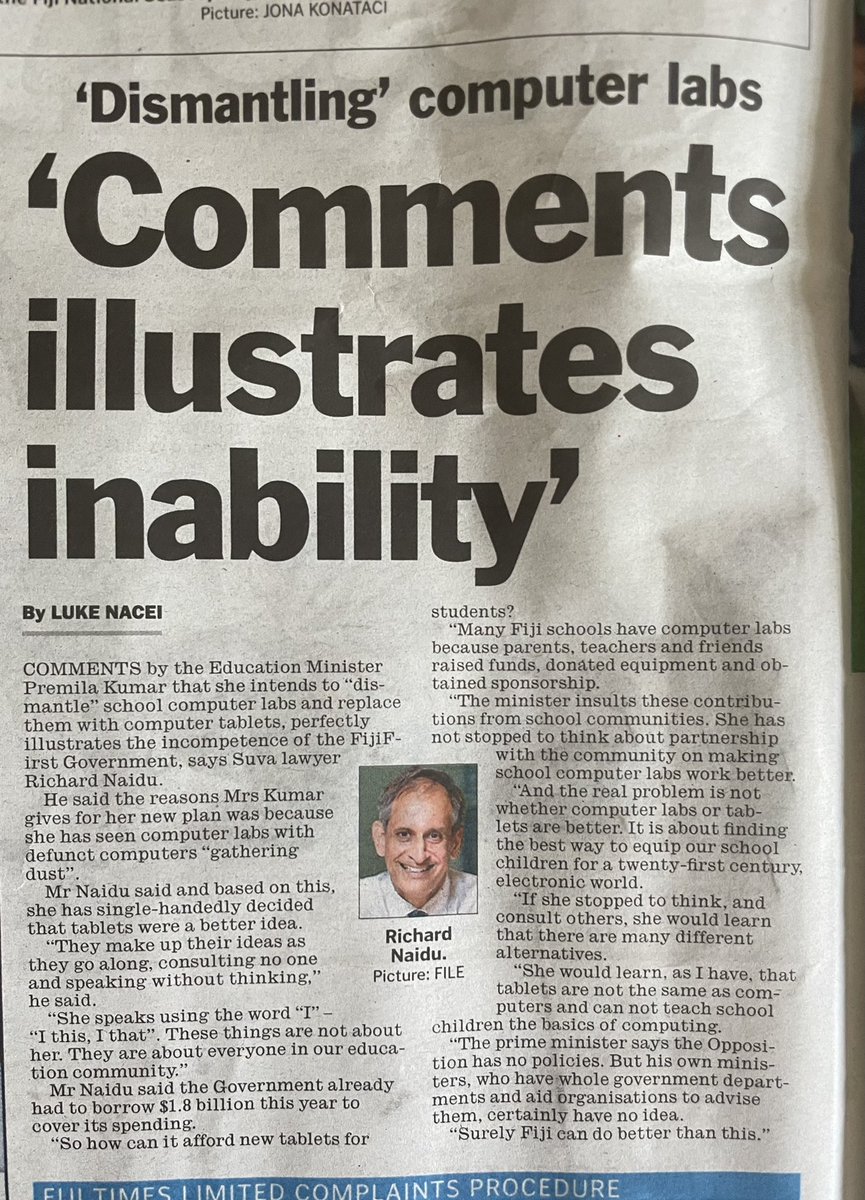 RichardKNaidu's tweet photo. I just had to have a go at this “dismantling” stupidity today. I learned quite a lot just from the comments I received on my Facebook post of yesterday, some of which is reflected in what I said here. Imagine what the Minister might learn if she listened. https://t.co/0l4rDIoVU3