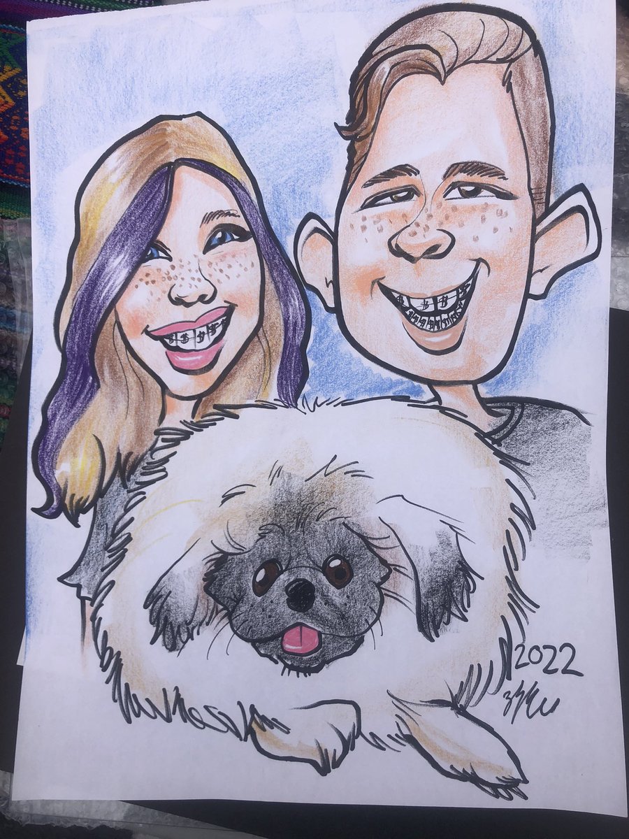 GZzyzyx's tweet photo. OMg I’m so parched.
I just worked the #HogsAndDogs event at the #HarleyDavidson in #SanDiego
I drew SO MANY cuties!
✨❤️✨
@harleydsn #PetPortraits #caricature #CBFpets #art
Treating myself to a lavender lemonade at @burgerlounge now😁 https://t.co/zivr1emkgQ
