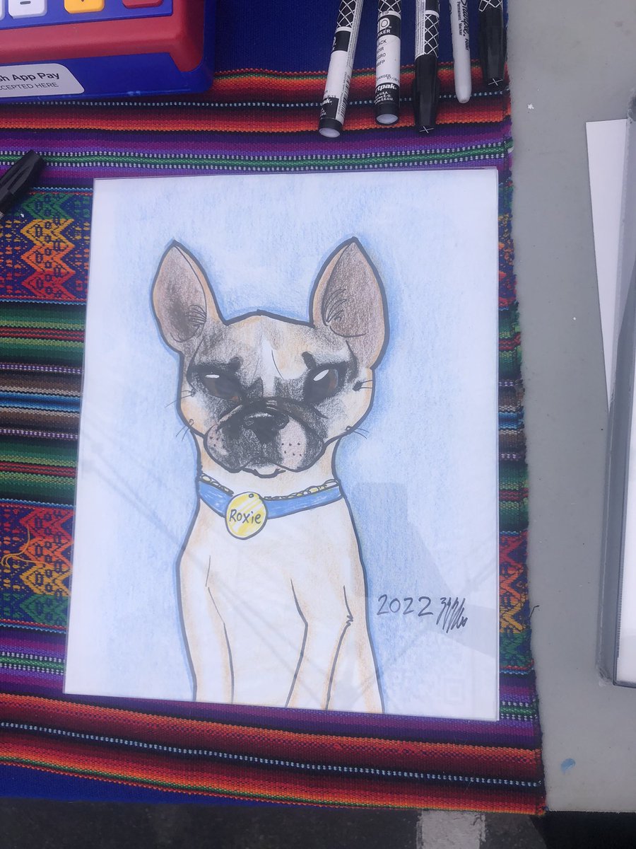 GZzyzyx's tweet photo. OMg I’m so parched.
I just worked the #HogsAndDogs event at the #HarleyDavidson in #SanDiego
I drew SO MANY cuties!
✨❤️✨
@harleydsn #PetPortraits #caricature #CBFpets #art
Treating myself to a lavender lemonade at @burgerlounge now😁 https://t.co/zivr1emkgQ