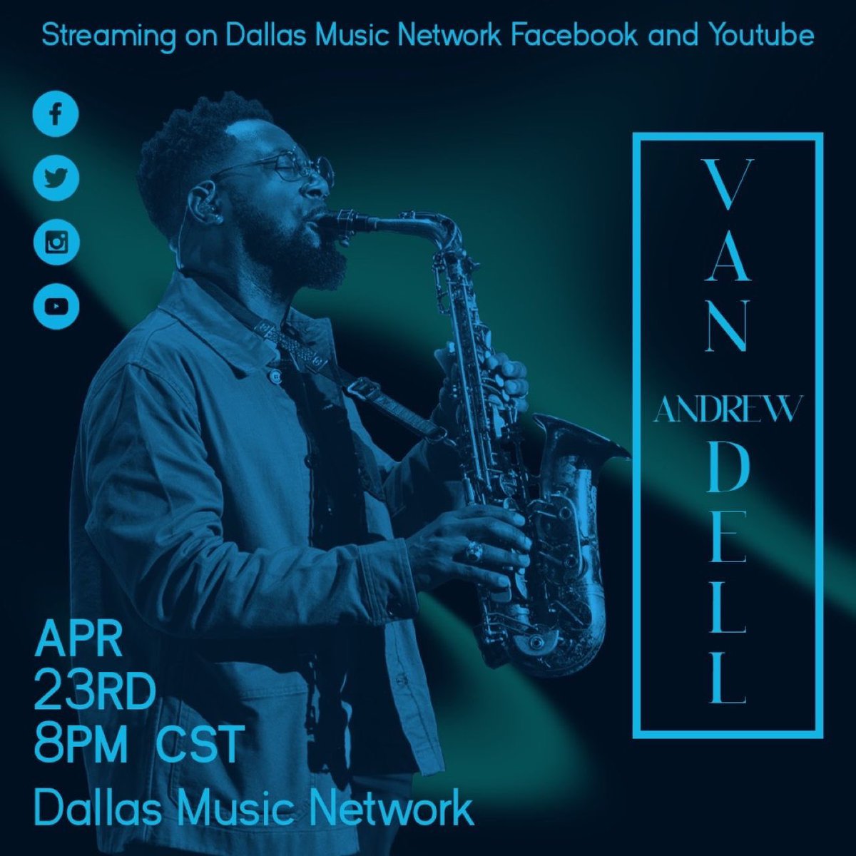 VandellAndrew's tweet photo. Tune in tonight! 8pm cst
#DallasMusicNetwork https://t.co/UOHbiMDv7k