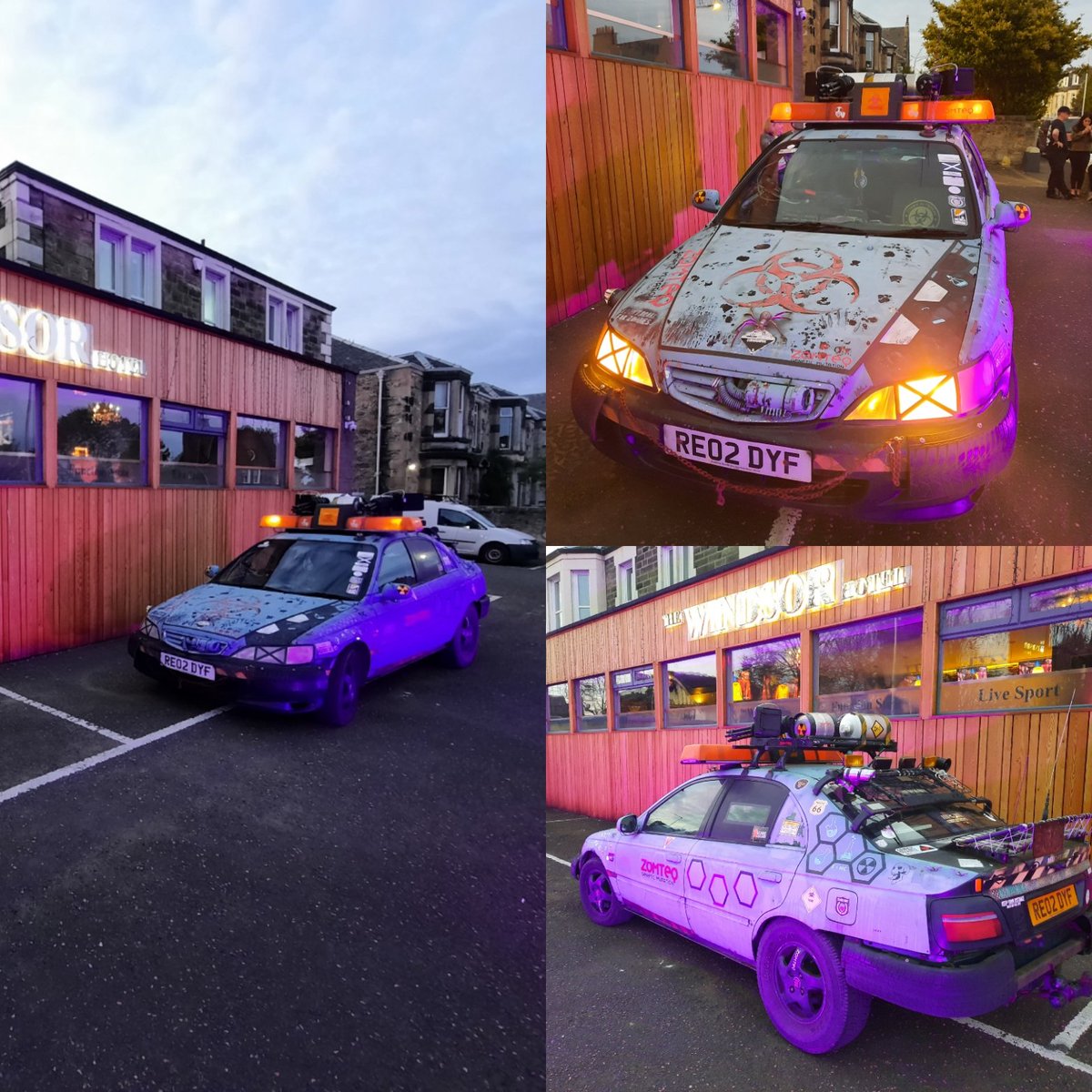 ZombiekillerCar's tweet photo. Thank to the team at @dick_dynamite_the_movie for inviting the #zombiekillercar to the wrap party for the movie. We hope everyone enjoyed our car.  #scarescotland #dickdynamitethemovie #dickdynamite #supportindiefilm # #madmax #zombiecar #apocalypse #zomteq #zombies  #undead https://t.co/grOw11EkO8