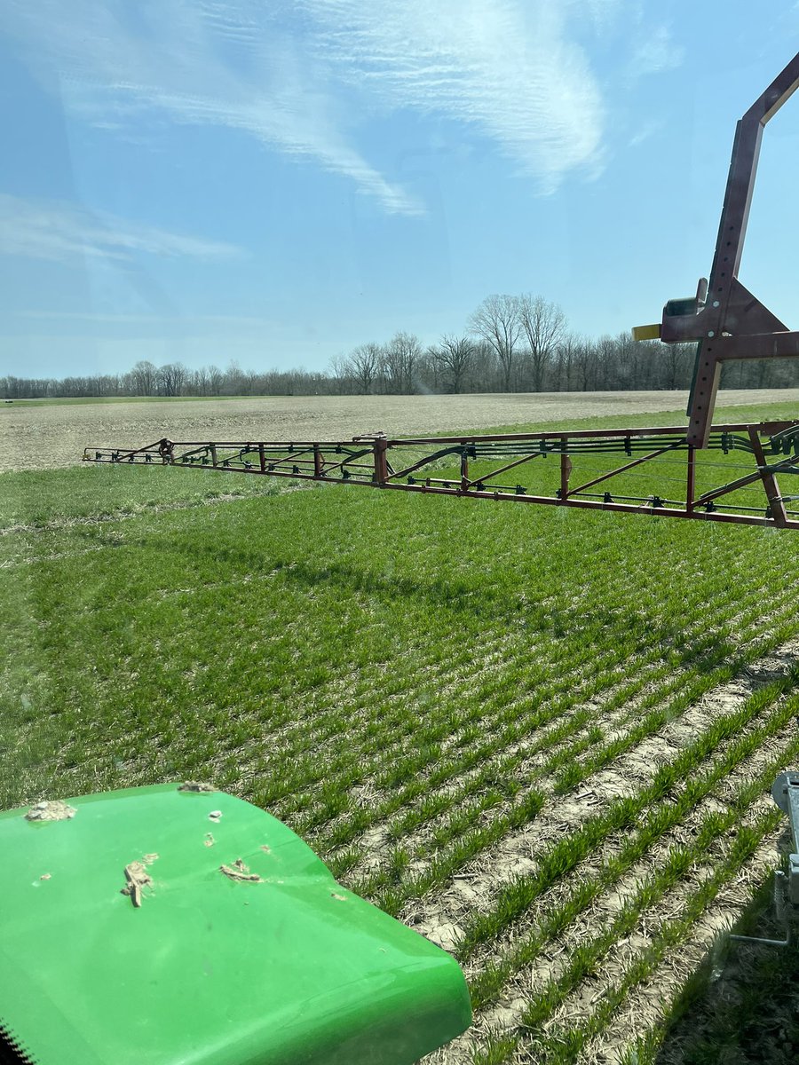 Spent a couple hours today throwing down some go-go juice for this years wheat crop. Felt so good to be back in the field again #wheat22 #ontag