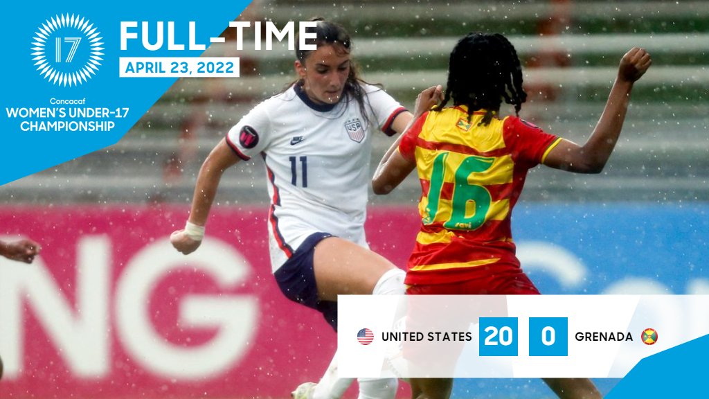 Full-Time 🇺🇸 🆚 🇬🇩

<a href="/uswnt/">U.S. Women's National Soccer Team</a> gets their first 3 points of the tournament!

#CU17W #WeBelong
