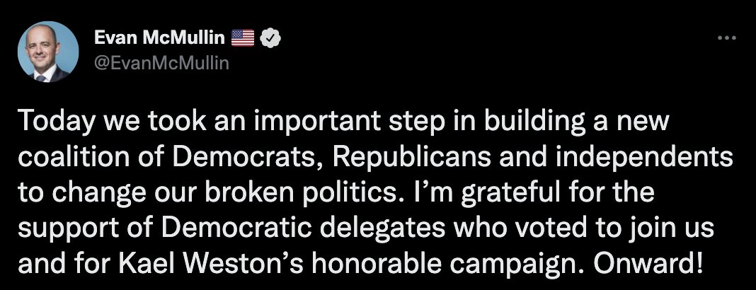hunterschwarz's tweet photo. Today the @UtahDemocrats endorsed independent @EvanMcMullin for Senate to take on Sen. Lee.

McMullin: "Today we took an important step in building a new coalition of Democrats, Republicans and independents to change our broken politics.” #utpol https://t.co/yOy32v7s4y
