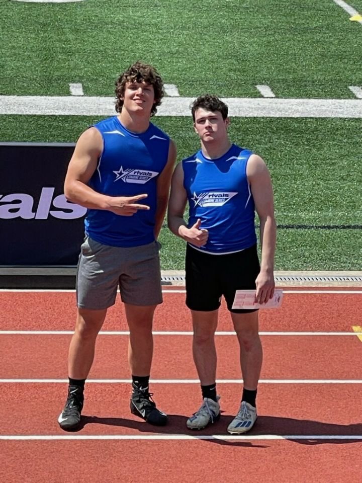 CosbyCarter's tweet photo. Loved competing today at the Rivals combine @masonmayne55 @KalMotter @AidenOBrien14_ @NCollins_52 @coach_waldrupdc @CoachBibbsGVSU @CoachMcElwain https://t.co/TpqHU47xxN