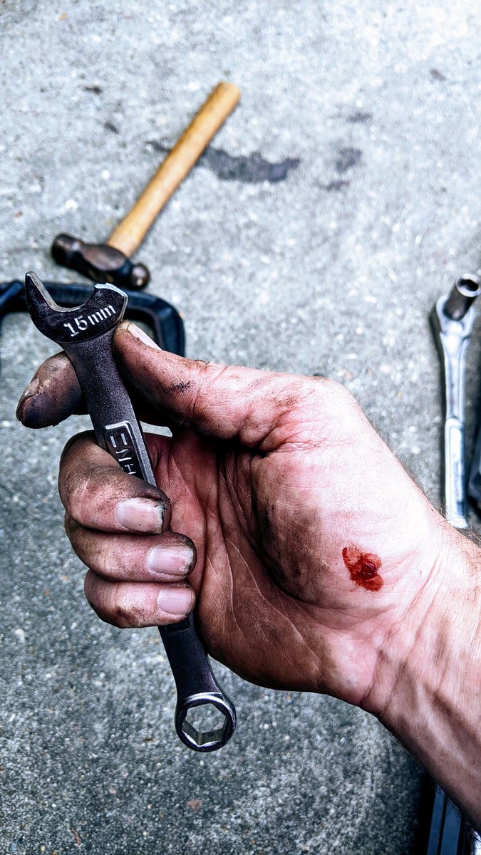 CyberneticFart's tweet photo. Just spent a frustrating afternoon fixing my truck.  Here you can see American Quality in action.  Thought I'd toss an #NFT on #hicetnunc.  Maybe I can get enough #tezos for a new wrench, or better yet, a Toyota.

https://t.co/zUuh8tMbxS https://t.co/yuzV6asQOA