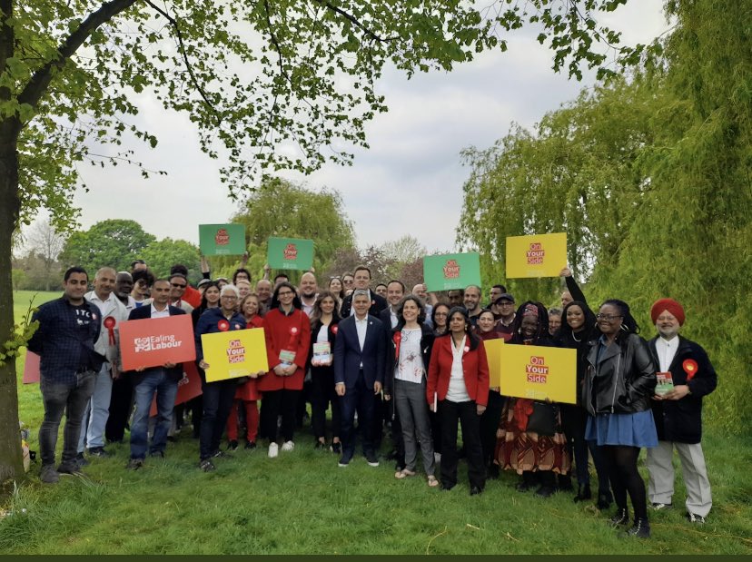 RimaBaaklini's tweet photo. A great morning session with London Mayor @SadiqKhan reminding pitshanger residents to send their postal vote🗳 thanks to everyone @EalingLabour for supporting @ilaydanijhar @benwesson and myself.   🌹🌹🌹🌹🌹🌹🌹🌹🌹     YES WE ARE LABOUR 🌹YES WE ARE #OnYourSide https://t.co/QHixdsZIS8