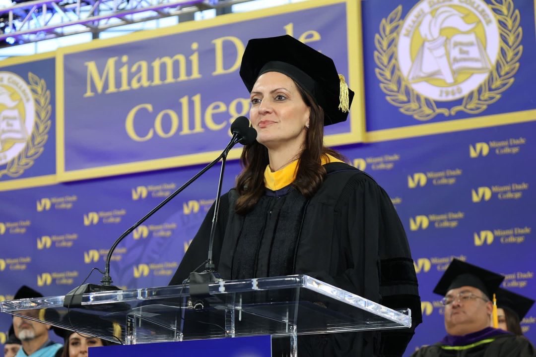 MDCollege's tweet photo. Thank you, Lieutenant Governor Jeanette Nunez @LtGovNunez, for your inspiring words to the #MDCHialeah and #MDCKendall graduates at #MDCGrad Commencement 2022.

#BeMDC https://t.co/66cizXaKwX