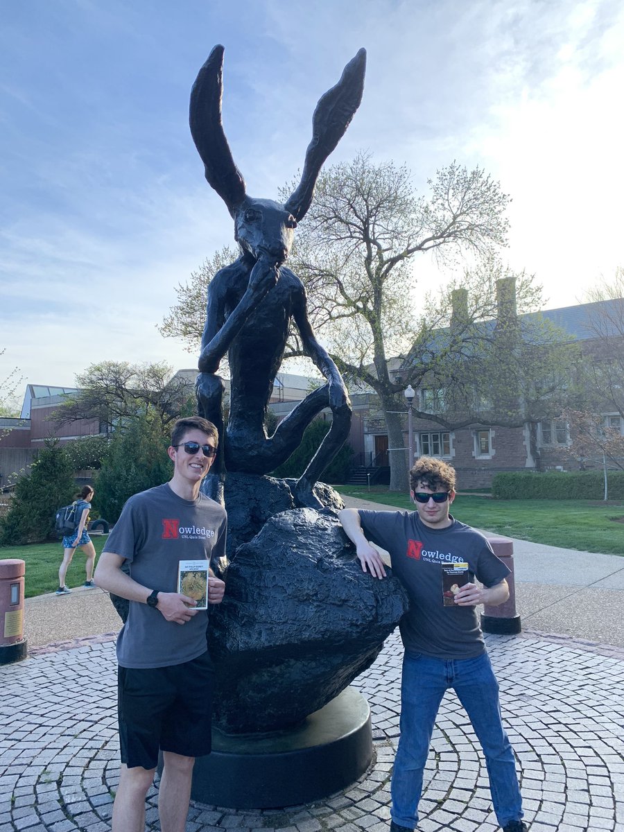 unlquizbowl's tweet photo. What a day at WashU! #UNLQB seniors finish in 4th place at the WUSTL mirror of #MRNA in a great sendoff for the 3 graduates.
Bennett Grappone (5th overall) and Jackson Bartak (4th overall) also earned book prizes! https://t.co/0kNXSgjbFL