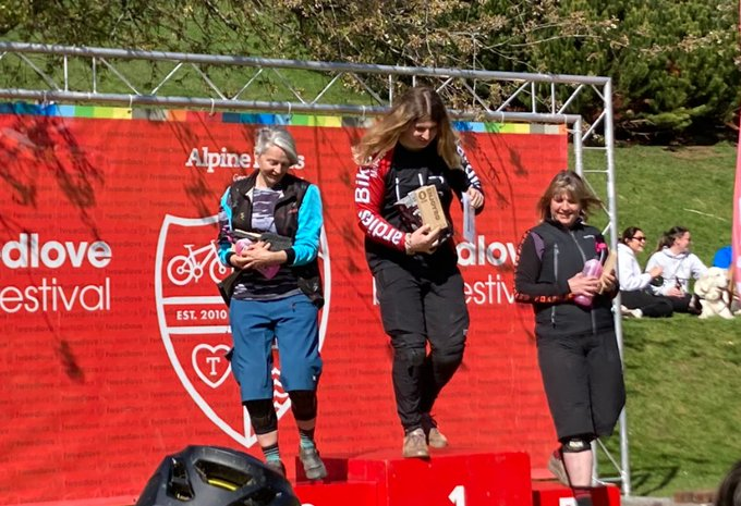 Get ALL men out of ALL levels of women's sports. This is disgraceful nonsense. The ebike category at the TweedLove Enjoyro mountain bike race in Peebles was won by Maxine Yates, a trans athlete. #SaveWomensSports 
#SexNotGender
