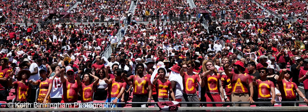 photowkb's tweet photo. USC Trojans during the Spring football game at the Los Angeles Memorial Coliseum in Los Angeles. @pac12 #pac12 @NCAAFootball #ncaa @uscfootball @USC_Athletics #usc #football #usctrojans #losangeles #lincolnriley #calebwilliams #mariowilliams https://t.co/kFnoSqy9mX
