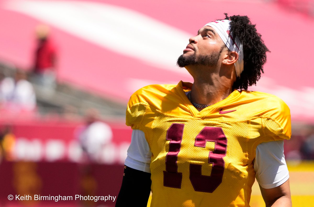 photowkb's tweet photo. USC Trojans during the Spring football game at the Los Angeles Memorial Coliseum in Los Angeles. @pac12 #pac12 @NCAAFootball #ncaa @uscfootball @USC_Athletics #usc #football #usctrojans #losangeles #lincolnriley #calebwilliams #mariowilliams https://t.co/kFnoSqy9mX