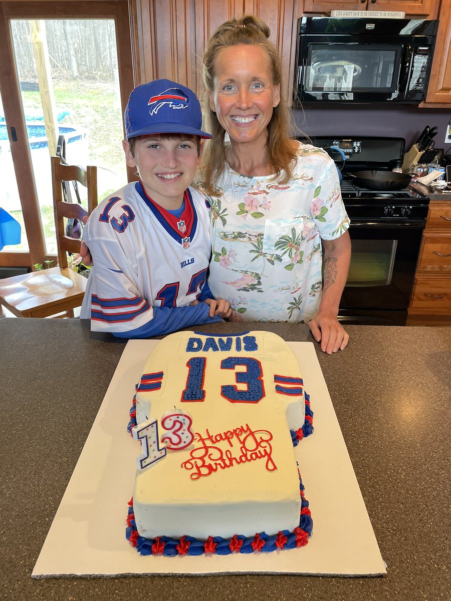 @DavisGB1 this newly 13 year old is all in on #13. #GoBills #HappyBirthdayRJ