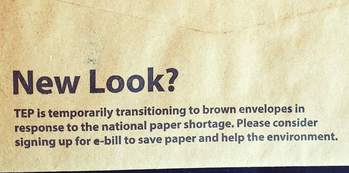 Electric utility <a href="/TEPenergy/">TEP</a> is stuck in the 1990s. Asks me to go paperless, then charges $1.95 to use Visa to pay online. It'd be funny if the earth weren't on fire.