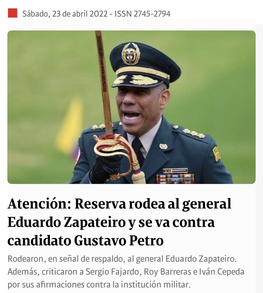 <a href="/LaRazonCo/">LA RAZÓN. CO</a> No entiendo como algunos reservistas consideraban votar x petro… pueblo q no tiene memoria comete los mismos errores…<a href="/RevistaSemamaCo/">Revista Semama</a> <a href="/jcpastrana/">Juan Carlos Pastrana</a>