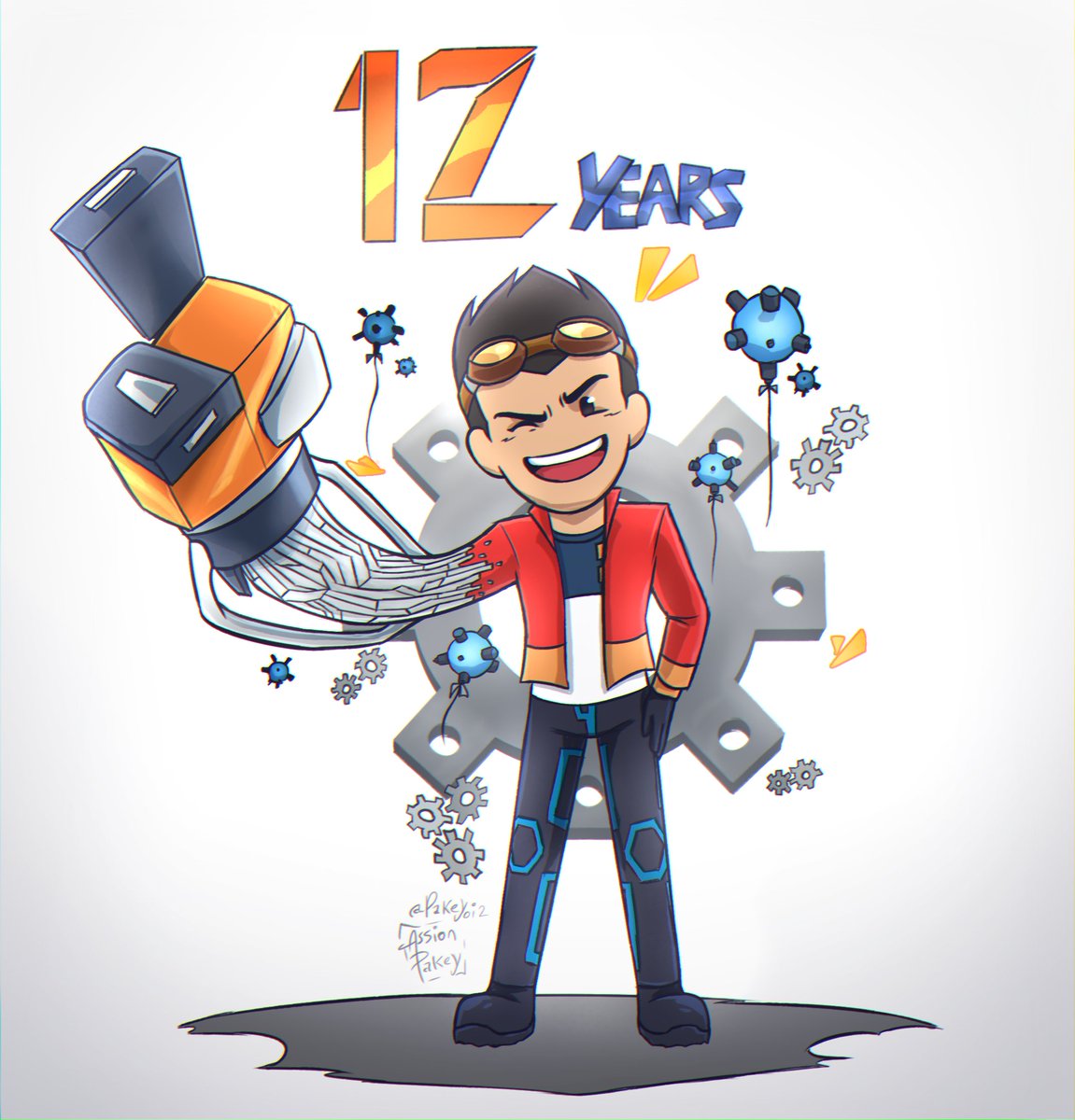 Pakeyoi2's tweet photo. ⚙️SO MAKE WAY! ⚙️

one of my favs cartoon turnin' 12 years today...well, 12 years is quite a long time, huh?
#GeneratorRex #GeneratorRexFanart https://t.co/46IdeCikz1