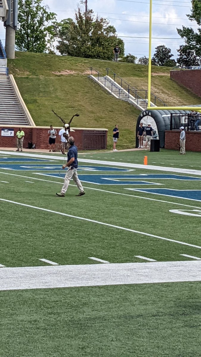 NickolasTroemel's tweet photo. Thank you @TurnerWest5 for inviting my father and I up for the @GSAthletics_FB spring game! Had a blast in the vibrant environment! @NGVikingsFB @ngfbrecruits @CowetaScore https://t.co/FJmFP7xfgz