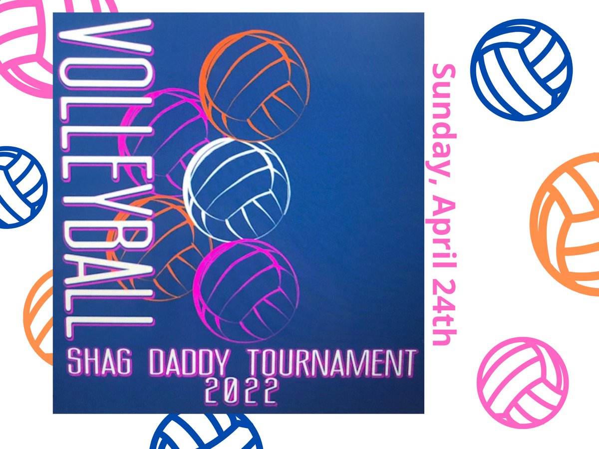 LadyJacketVball's tweet photo. Bragging rights and a trophy for the living room mantle are at stake!  Shag Daddy 2022 Tournament is tomorrow!  Who will be the last team standing?!? 
All HS girls please arrive by 12:30 to set up nets. https://t.co/xSY5ib7Xnh