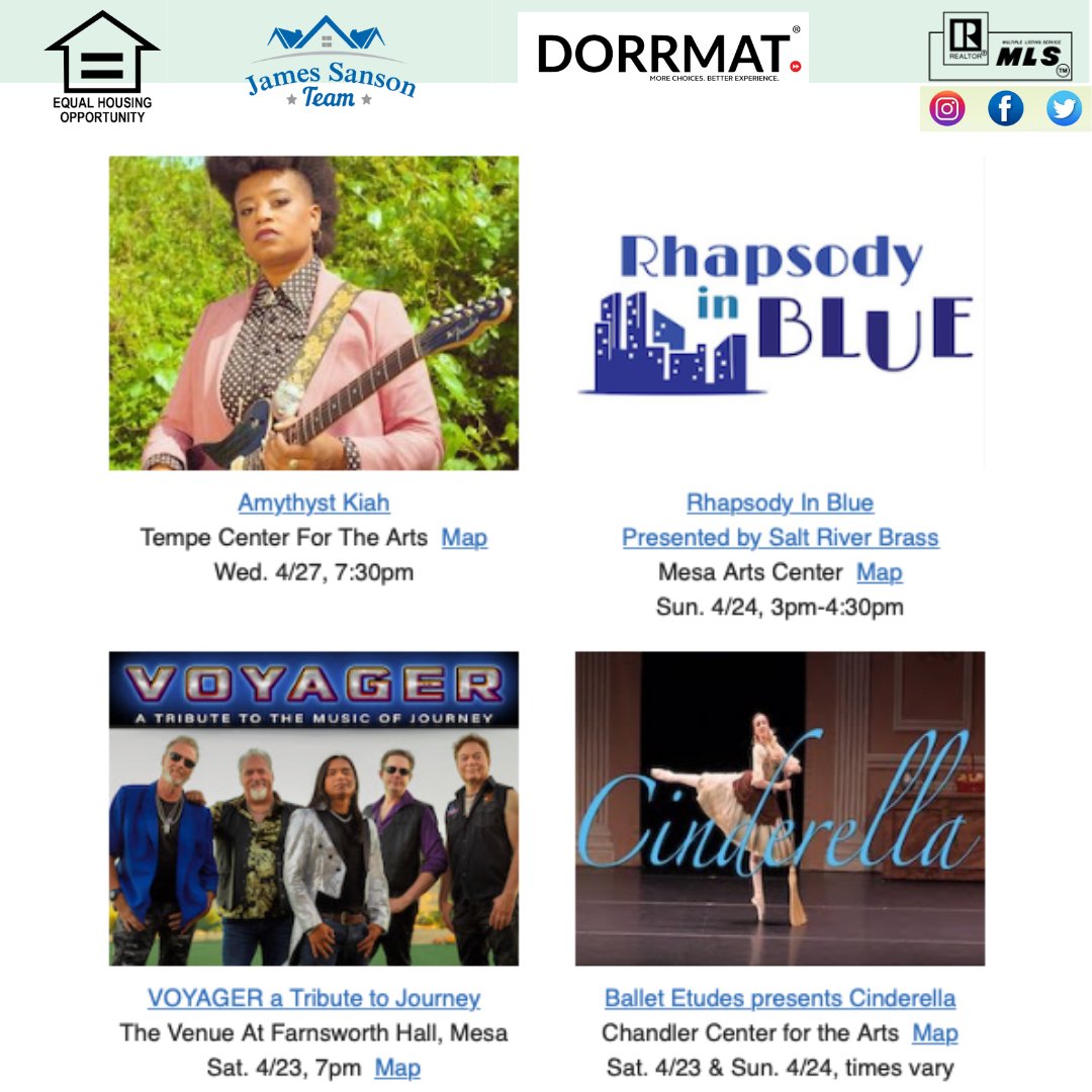 JamesSansonTeam's tweet photo. Happenings in Arizona

More information: https://t.co/eJXhzW4QKu 

#DORRMAT
#equalhousingcompany
#thejamessansonteam
#seehomesinaz
#weekend
#happenings
#arizona
#az https://t.co/YFj8yw2QSK
