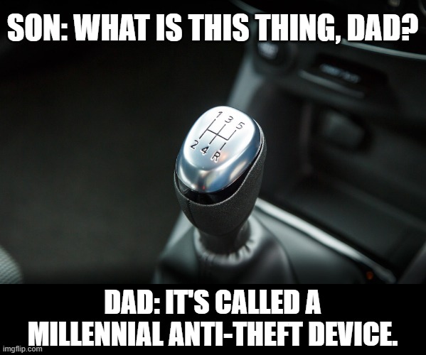 obdadvisor's tweet image. If you're a millennial, let me know if you can drive a stick shift.