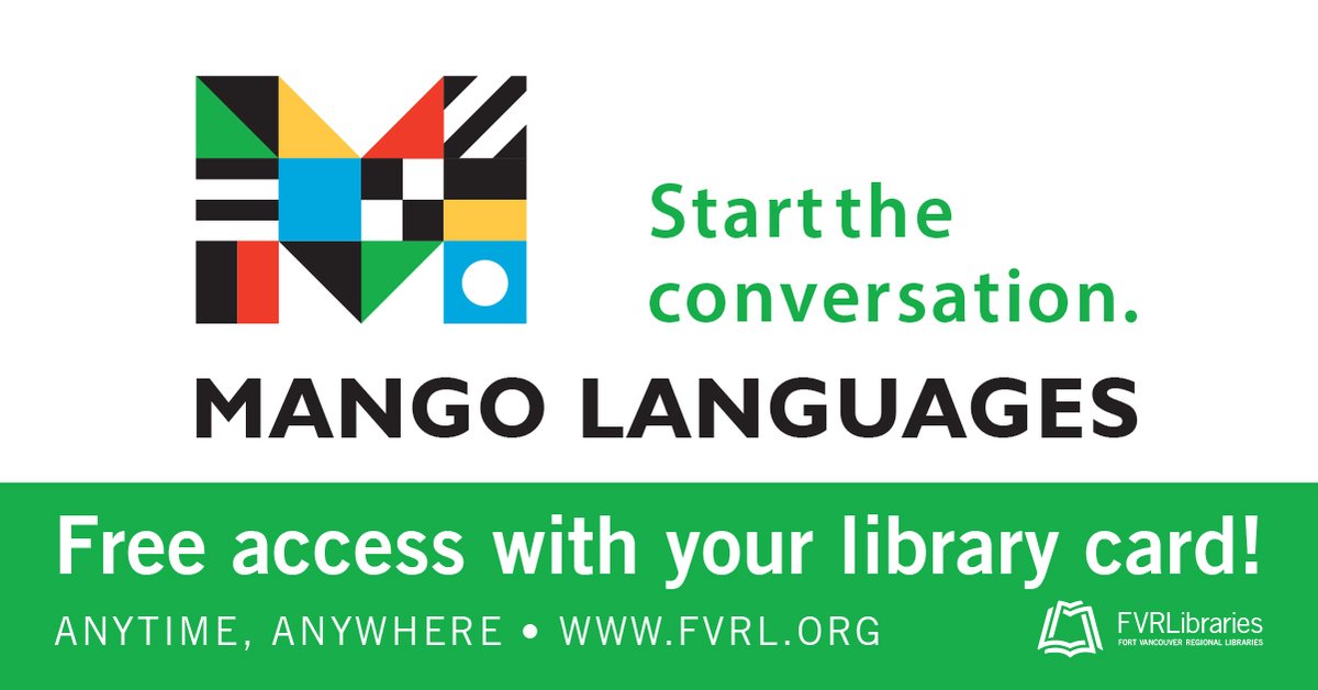 fvrl's tweet image. Is learning a language on your list? Prepare yourself for realistic conversations in over 70 world languages, including English. Create a free Mango Languages account and learn at your own pace. fvrl.org/resources/lang…