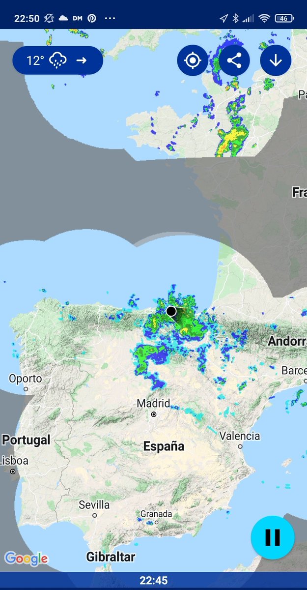 betsacharomyces's tweet photo. La aplicación #rainalarm es lo máximo. Estoy enganchadísima. https://t.co/Gx3420q53x