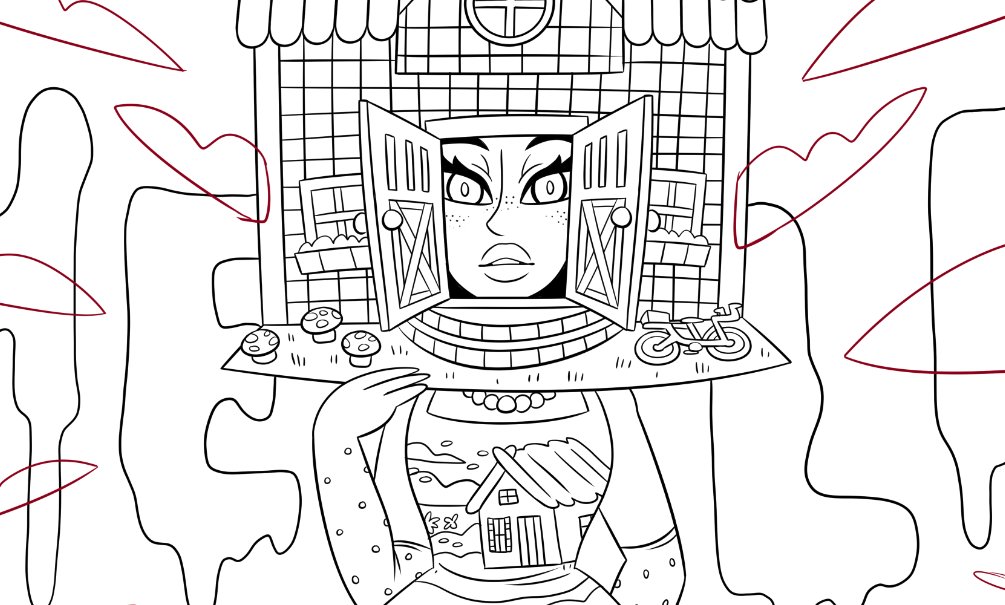 Gotta finish this drawing tomorrow (probably). Lineart completed, at least! 