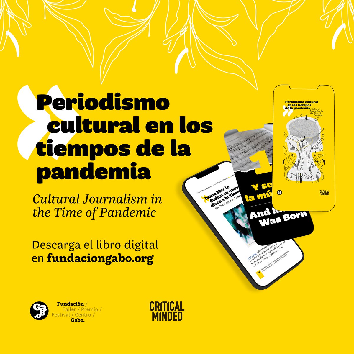 FundacionGabo's tweet photo. 📙 El libro digital ‘Periodismo Cultural en los tiempos de pandemia’ recorre 1️⃣1️⃣ crónicas en español e inglés, escritas desde distintas partes del 🌎por becarios de la #BecaGabo de periodismo cultural.
Descárgalo sin costo aquí.👉🏽https://t.co/dVNMiCgdtP https://t.co/mY84rrYLJS
