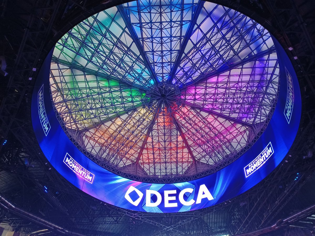 DECASMN's tweet photo. 1st day at DECA's ICDC in Atlanta, GA!  Having a blast at the Mercedes Benz Dome!! https://t.co/HaUwIvdWRS