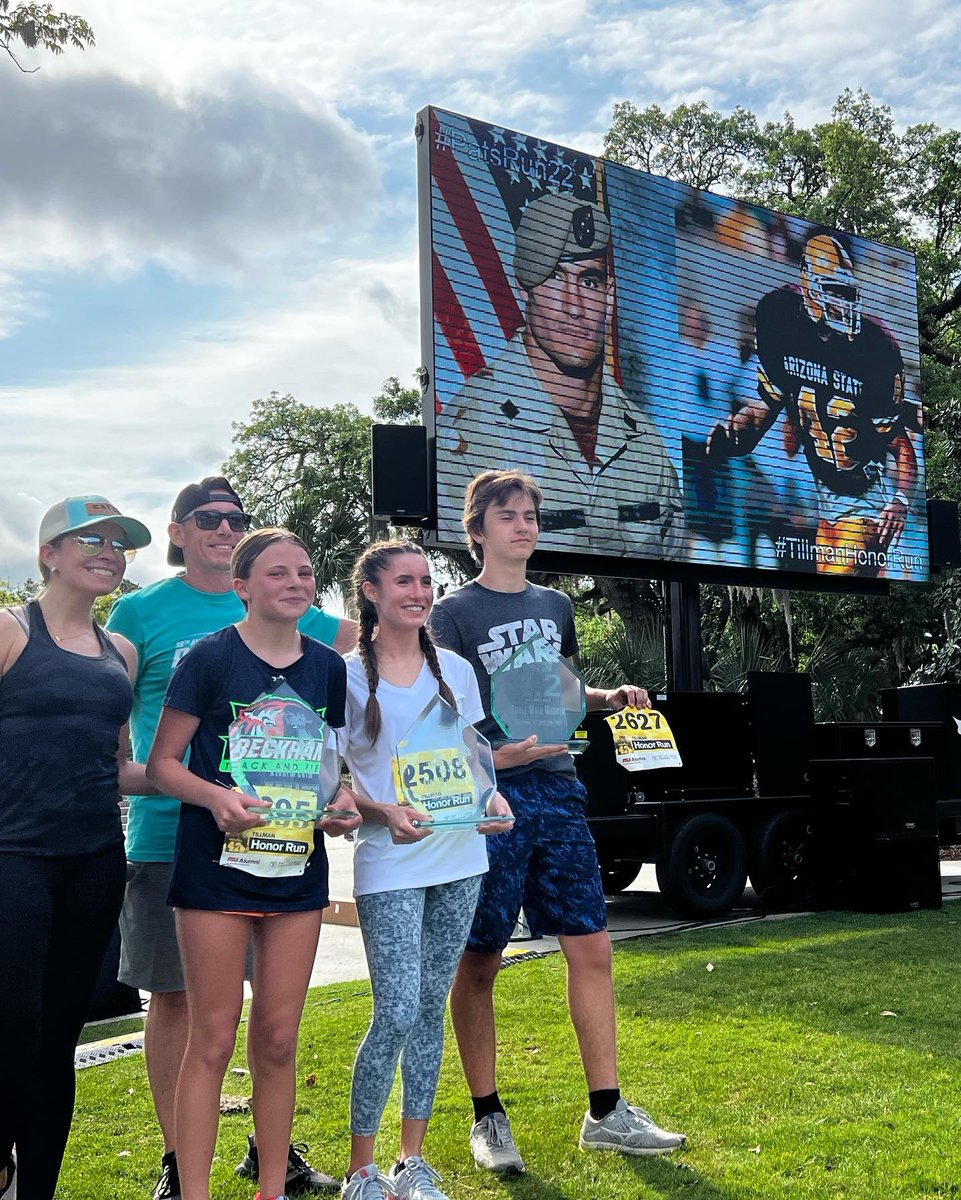ASUAlumniSC's tweet photo. Such a great day for the #TillmanHonorRun in #DanielIslandSC! Thank you to all who came out and all the volunteers who made this possible!!
#PatsRun22 @ASU_Alumni @pattillmanfnd #asu #PatTillman https://t.co/G8H93VDkum