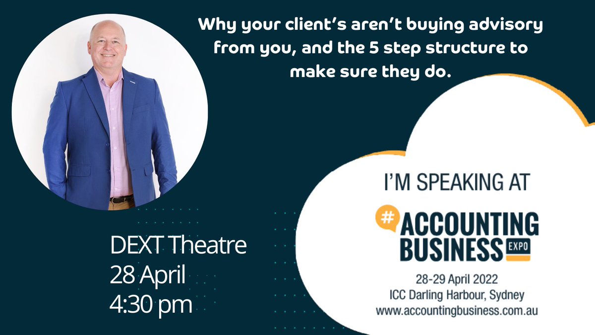 DJRossy's tweet photo. Firing up some alternate views at @AccountingBExpo 

💡Start to DO Advisory and stop learning HOW.
🧠Why coaches get your clients attention, yet you have more skills.
5⃣ step structure to build products vs adhoc
🔃 Creating recurring advisory 

Come listen in #ABExpo https://t.co/tiFBjZ3IFx