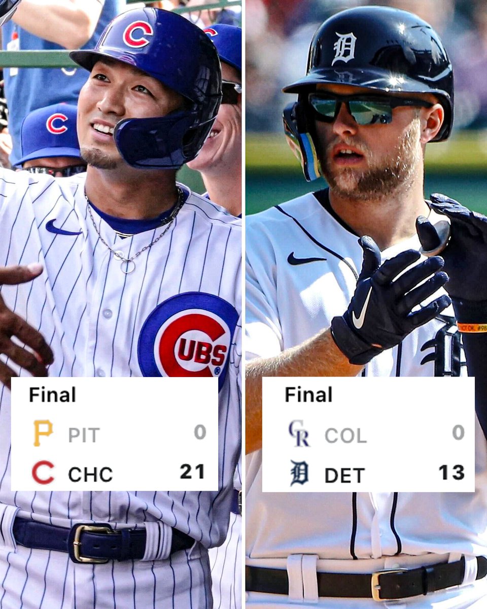espn's tweet photo. The @Cubs and @tigers lit up the scoreboard today 😳 https://t.co/zuFtCUWdTY