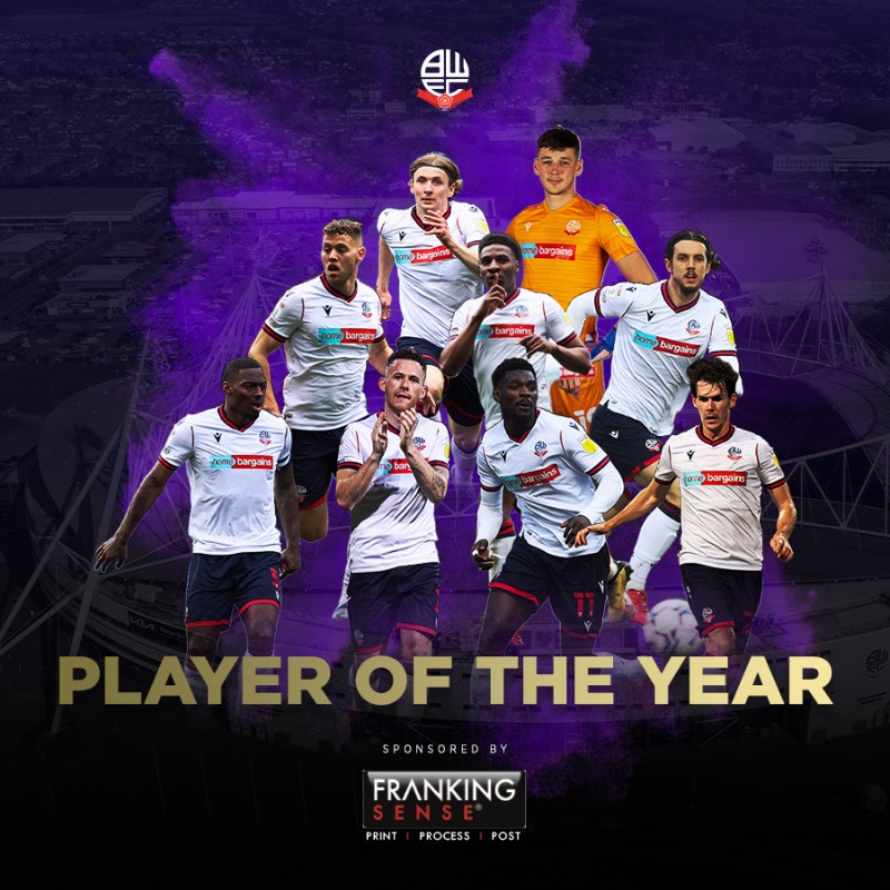 OfficialBWFC's tweet photo. ⌛️ Time is running out for you to vote for your 2021/22 Bolton Wanderers Player of the Year sponsored by @frankingsenseuk. 🏆

🗳️ Click below to vote. 👇🏼

🕗 Voting closes at 8pm this evening. 

#BWFC 🐘🏰