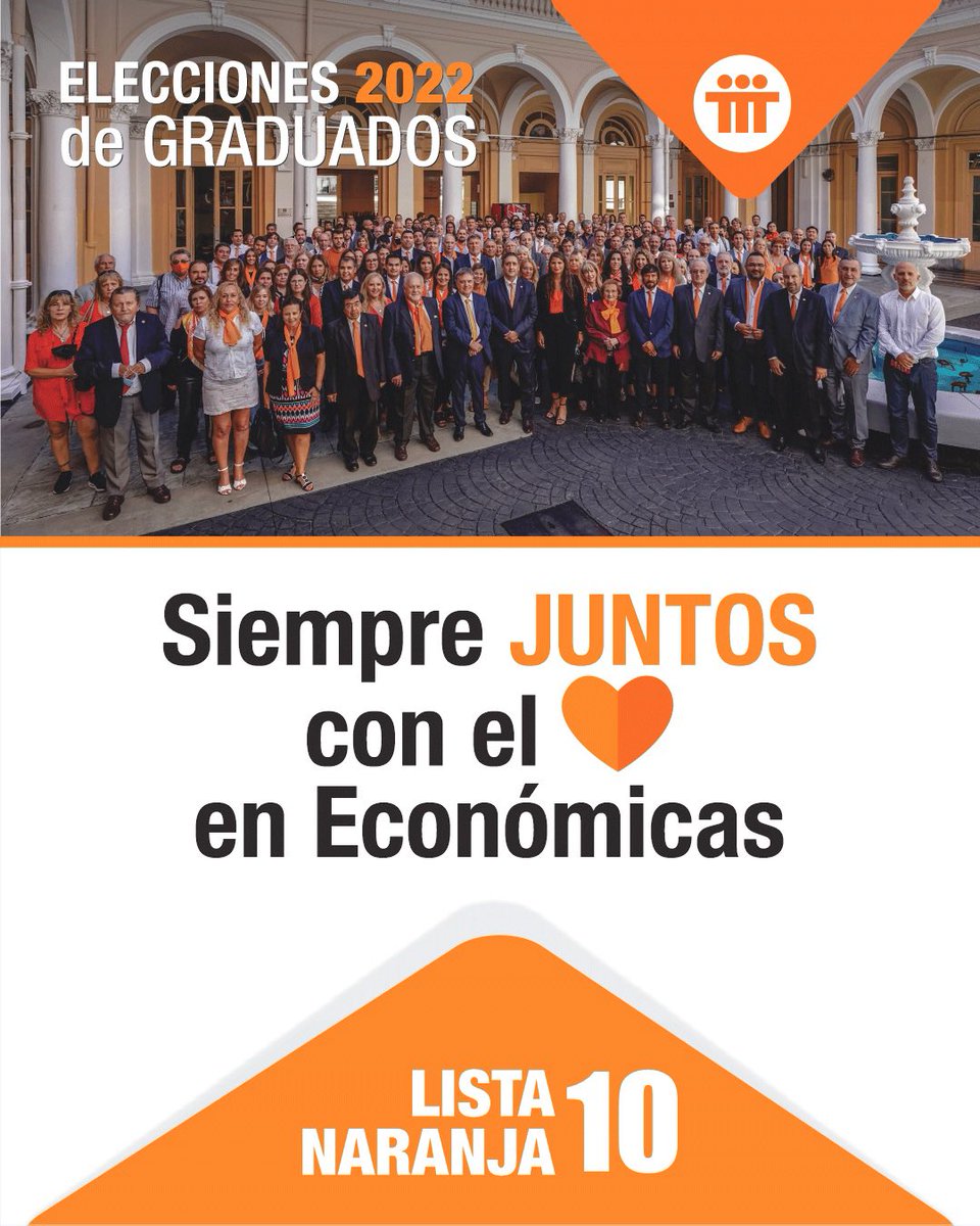 Lista10Naranja's tweet photo. Nos conocés por nuestro trabajo 
👉 https://t.co/vQXV2nyPf1 

Siempre JUNT🧡S
Con el 🧡 en Económicas

Porque HACEMOS acompañanos con tu voto.

Elecciones de Graduados FCE - UBA. Martes 26, miércoles 27 y jueves 28 de abril de 8 a 21 hs.

Equipo de Graduados de Lista Naranja https://t.co/BS6UgR5vYv