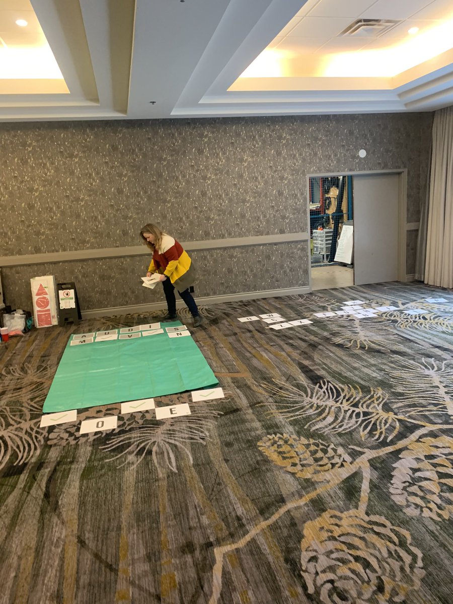 Big shout outs to <a href="/Rusty1122/">Court Rustemeyer</a> and <a href="/EverActiveAB/">Ever Active Schools</a> for some amazing sessions during #STF2022 Life size wordle and “blockbuster” were awesome game ideas for teamwork and collaboration.