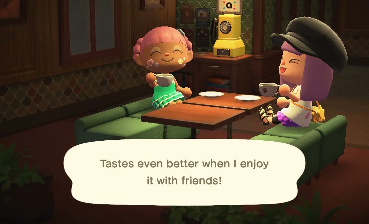 ScarlettLuvsRon's tweet photo. My bestie came to my island today!! We had coffee, took in a K.K. Slider show, had a feast, and then showed our glow💜❤️ I love her 💜❤️ @Melody_Cool

#AnimalCrossingNewHorizons #Besties5ever #GlowAndTell https://t.co/aQjMq03uhr