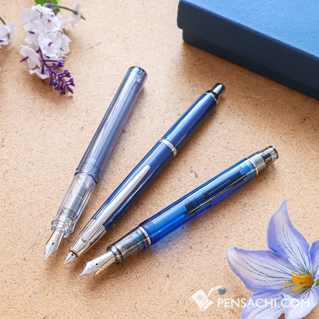 pen_sachi's tweet photo. Pilot Blues 💙 can you name them all? 😉

Is there any other blue Pilot fountain pen that we may miss out on? 

#kakuno #capless #vanishingpoint #CH92 https://t.co/gnLAeBmFGL