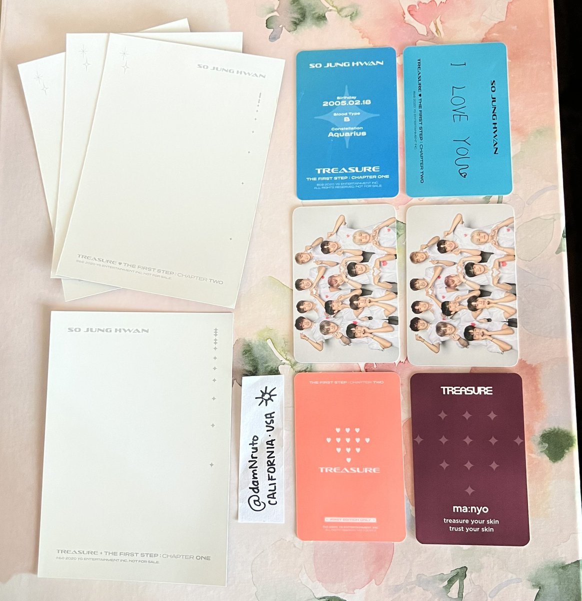 damnruto's tweet photo. WTS

#TREASURE The First Step #JUNGHWAN PC bundle

Have:

💎1 x Manyo💎
2 x Ktown POB (same)
1 x first press
2 x reg. pc
4 x postcard (3 of 4 same)

Want: $30 + free tracked shipping
Location: 🇺🇸
WW: No
@teumetradeusa https://t.co/MyWsqNGzii